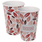 Bio-Becher einwandig mit Eichstrich 400 ml, 4/0-farbig (CMYK)