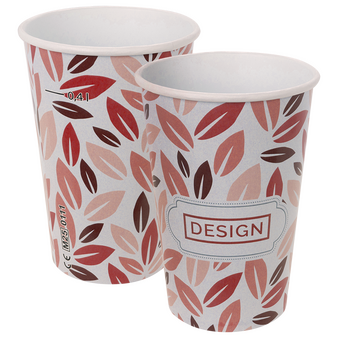 Bio-Becher einwandig mit Eichstrich 400 ml, 4/0-farbig