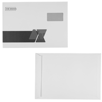 Briefumschlag DIN B4 (Lasche an der schmalen Seite) haftklebend mit Fenster einseitig 1/0 bedruckt