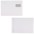 Briefumschlag DIN B4 (Lasche an der schmalen Seite) haftklebend mit Fenster unbedruckt weiß
