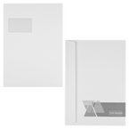 Briefumschlag DIN C4 (Lasche an der breiten Seite) haftklebend mit Fenster einseitig 0/1 bedruckt (Rückseite)