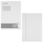 Briefumschlag DIN C4 (Lasche an der breiten Seite) haftklebend mit Fenster einseitig 1/0 bedruckt