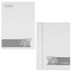 Briefumschlag DIN C4 (Lasche an der breiten Seite) haftklebend ohne Fenster beidseitig 1/1 schwarz-/weiß bedruckt