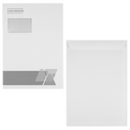 Briefumschlag DIN C4 (Lasche an der schmalen Seite) haftklebend mit Fenster einseitig 1/0 bedruckt