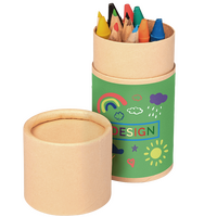 Bunt- und Holzstifte-Set 13-teilig inkl. Spitzer, 4/0-farbig einseitig bedruckt
