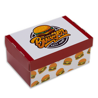 Burgerbox (15,5 x 10 x 7 cm) einseitig bedruckt 4/0-farbig