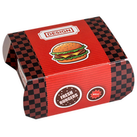Burgerbox S (10 x 9,2 x 5,8 cm) einseitig bedruckt 4/0-farbig