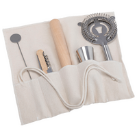 offener Rollbeutel mit 5 Zubehör teilen 