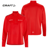 Craft-Damen-Halfzip-Trainingsshirt - Squad Go Hz, mit einer Druckposition