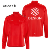 Craft-Damen-Halfzip-Trainingsshirt - Squad Go Hz, mit zwei Druckpositionen