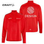 Craft-Damen-Halfzip-Trainingsshirt - Squad Go Hz, mit zwei Druckpositionen
