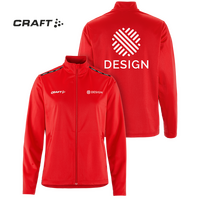 Craft-Damen-Trainingsjacke - Squad Go Fz Jacket, mit zwei Druckpositionen