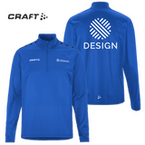 Craft-Herren-Halfzip-Trainingsshirt - Squad Go Hz, mit zwei Druckpositionen