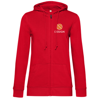 Damen-Sweatjacke, Organic - B&C Collection, mit einer Druck- oder Stickposition