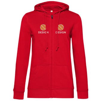 Damen-Sweatjacke, Organic - B&C Collection, mit zwei Druck- oder Stickpositionen