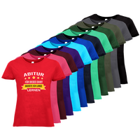 Tshirt, farbig bedruckt, Vorderseite, verschiedene Farben