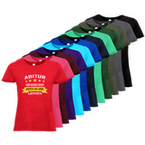 Tshirt, farbig bedruckt, Vorderseite, verschiedene Farben