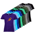 Tshirt, farbig bedruckt, Vorderseite, verschiedene Farben
