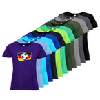 Tshirt, farbig bedruckt, Vorderseite, verschiedene Farben