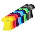 Tshirt, farbig bedruckt, Vorderseite, verschiedene Farben