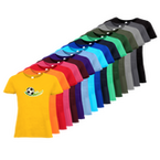 Tshirt, farbig bedruckt, Vorderseite, verschiedene Farben