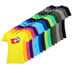 Tshirt, farbig bedruckt, Vorderseite, verschiedene Farben