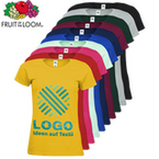 Damen-T-Shirt farbig, Premium - Fruit of the Loom, mit einer Druckposition