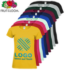 Damen-T-Shirt Premium, farbig - Fruit of the Loom, mit zwei Druckpositionen