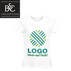 Damen-T-Shirt weiß, Organic - B&C Collection, mit einer Druckposition