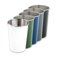 Edelstahlbecher in verschiedenen Farben unbedruckt