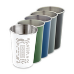 Edelstahlbecher in verschiedenen Farben graviert