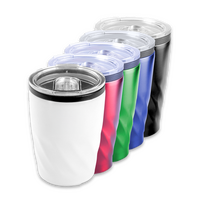 Edelstahlbecher mit Trinkdeckel unbedruckt