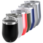 Edelstahl-Thermobecher in bauchiger Form unbedruckt