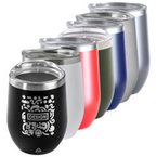 Edelstahl-Thermobecher in bauchiger Form graviert