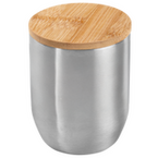 Edelstahl-Thermobecher mit Bambusdeckel unbedruckt