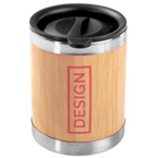 Edelstahl-Thermobecher mit Bambusüberzug bedruckt