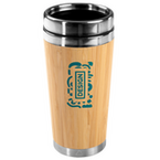 Edelstahl-Thermobecher mit Bambusüberzug bedruckt