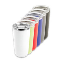 Edelstahl-Thermobecher mit Kunststoffüberzug unbedruckt