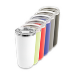 Edelstahl-Thermobecher mit Kunststoffüberzug unbedruckt