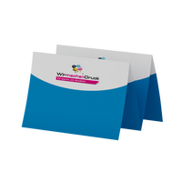 Faltblatt, farbig bedruckt, Form