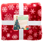 Fleecedecke aus RPET-Flanellfleece, 260 g/m², mit Schneeflockenmuster Fleecedecke aus RPET-Flanellfleece, 260 g/m², mit Schneeflockenmuster