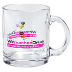 Glastasse frontal bedruckt