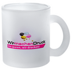 Glastasse frontal bedruckt