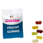 Fruchtgummi-Tütchen 10g (Form: Brille), 4/0 farbig einseitig bedruckt