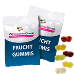 Fruchtgummi-Tütchen 10g (Form: Brille), 4/4 farbig beidseitig bedruckt