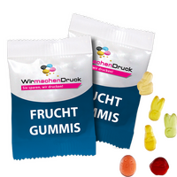 Fruchtgummi-Tütchen 10g (Form: Ostermischung), 4/4 farbig beidseitig bedruckt