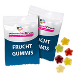 Fruchtgummi-Tütchen 10g (Form: Sternchen), 4/4 farbig beidseitig bedruckt