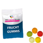 Fruchtgummi-Tütchen 10g (Form: @-Zeichen), 4/0 farbig einseitig bedruckt