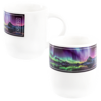 Tasse bedruckt von vorn und seitlich