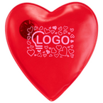 Rotes bedrucktes Wärmekissen in Herzform